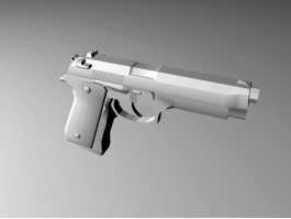 Military Pistol 3d model preview