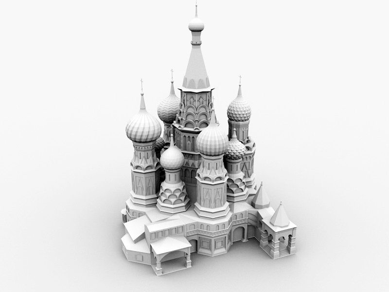 Saint Basil's Cathedral 3d rendering