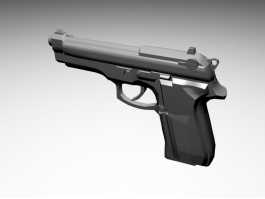 Beretta 9Mm Pistol 3d model preview
