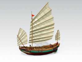 Galleon Sailing Ship 3d model preview