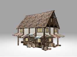 Medieval Village Tavern 3d model preview