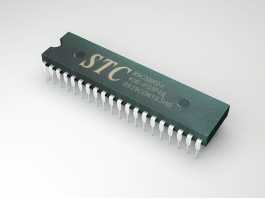 Intel MCS-51 Microcontroller 3d model preview