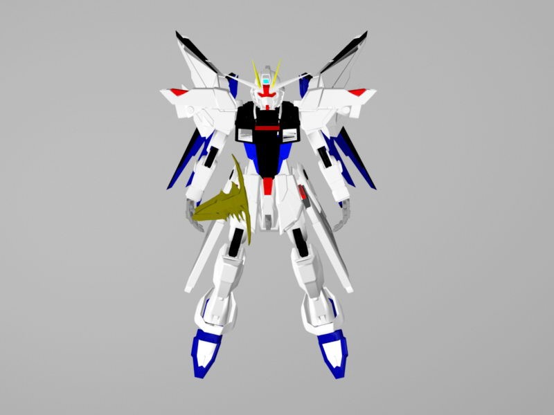 Freedom Gundam 3d rendering