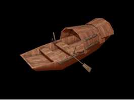 Vintage Row Boat 3d preview