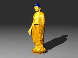 Standing Buddha Statue 3d model preview
