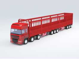 Semi-Trailer Truck 3d preview