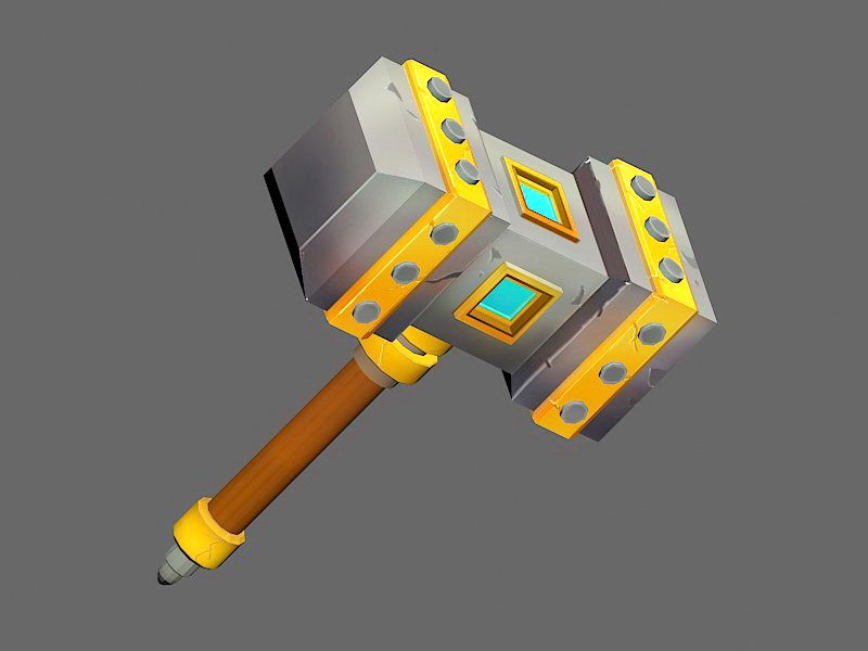 Cyberpunk Hammer 3d rendering