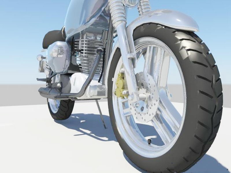Retro Motorcycle 3d rendering