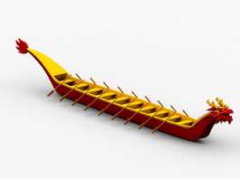 Chinese Dragon Boat 3d model preview