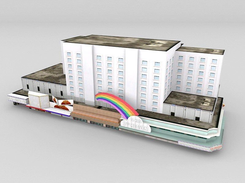 GTA Vice City Building 3d rendering