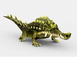 Anime Alligator 3d model preview