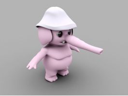 Cartoon Elephant Character 3d preview