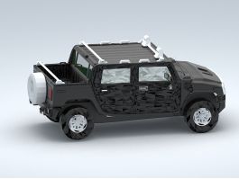 Hummer H3 Pickup Truck 3d preview