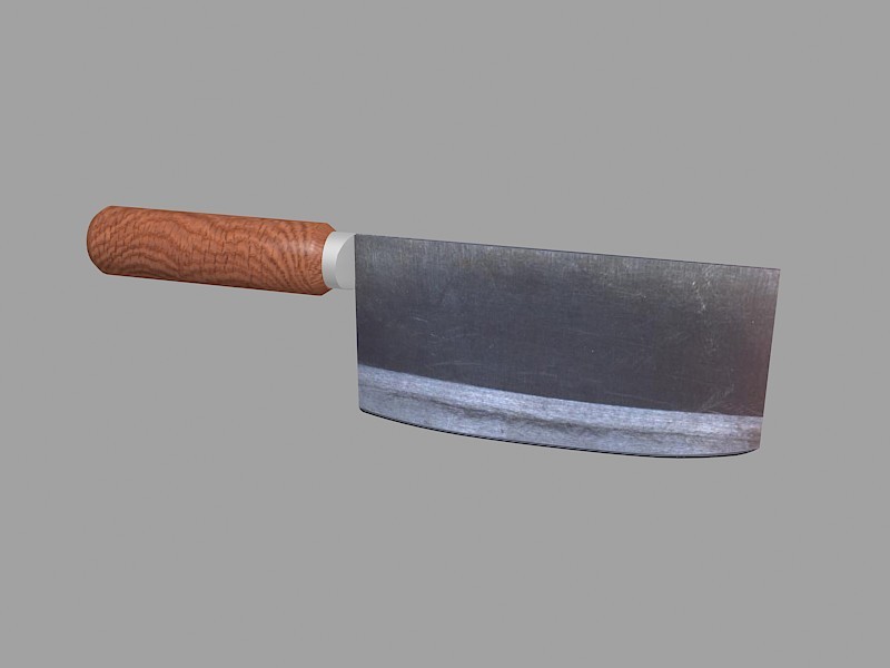 Chinese Kitchen Knife 3d rendering