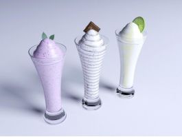 Three Flavors Of Ice Cream 3d model preview