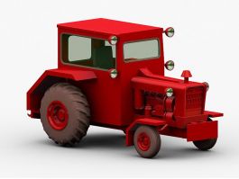 Red Tractor 3d preview