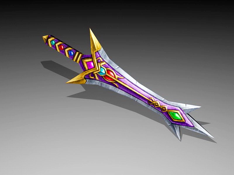 Gem Sword 3d rendering