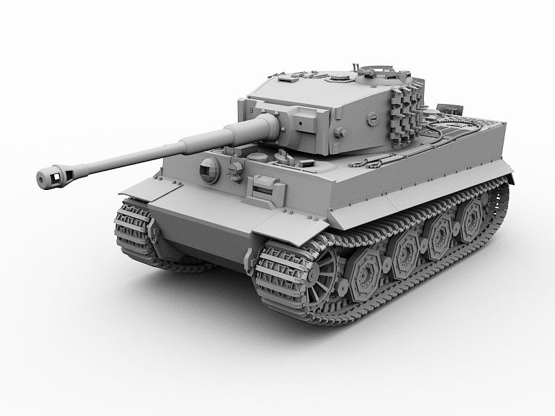 Tiger I Tank 3d model Object files free download