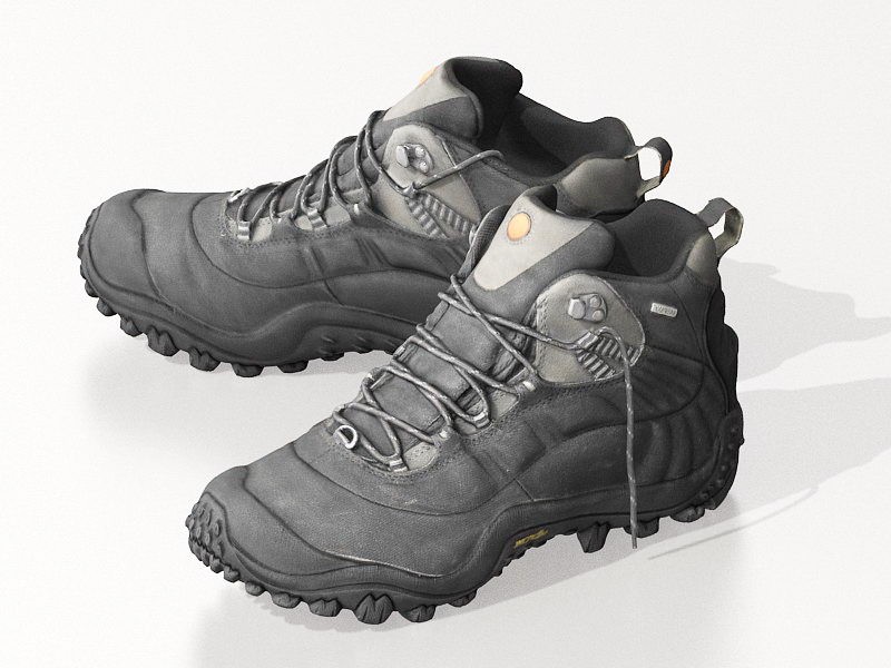 Hiking Boots 3d rendering