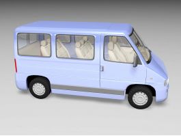 Blue Minibus 3d preview
