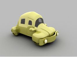 Cute Cartoon Car 3d model preview