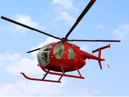 Red Helicopter 3D Model
