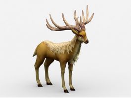 Animated Elk Rig 3d preview
