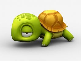 Cute Cartoon Sea Turtle 3d preview