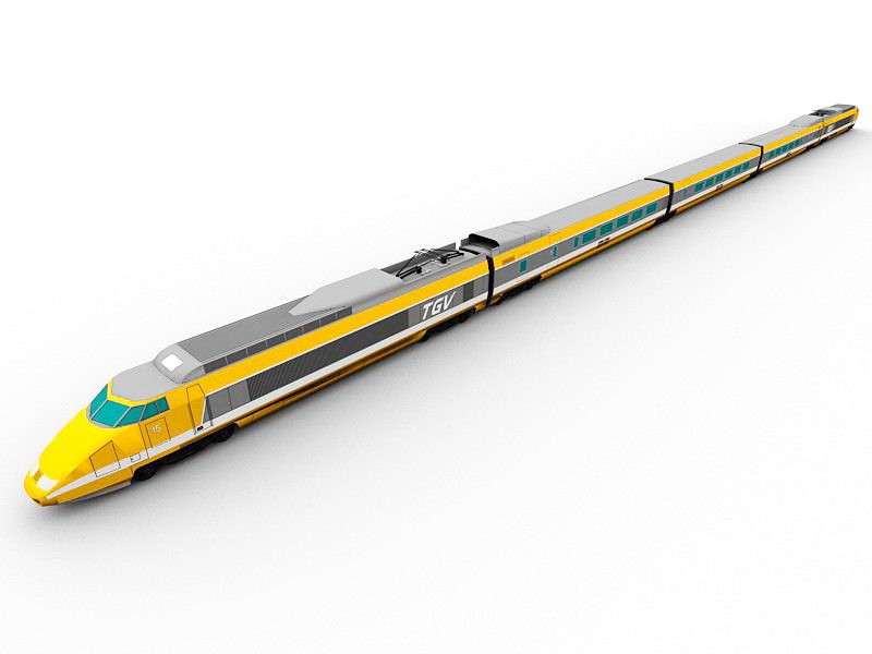 TGV High-speed Train 3d rendering