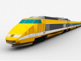TGV High-speed Train 3d model preview