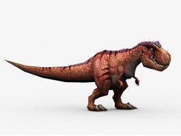 Animated T-Rex Dinosaur 3d model preview