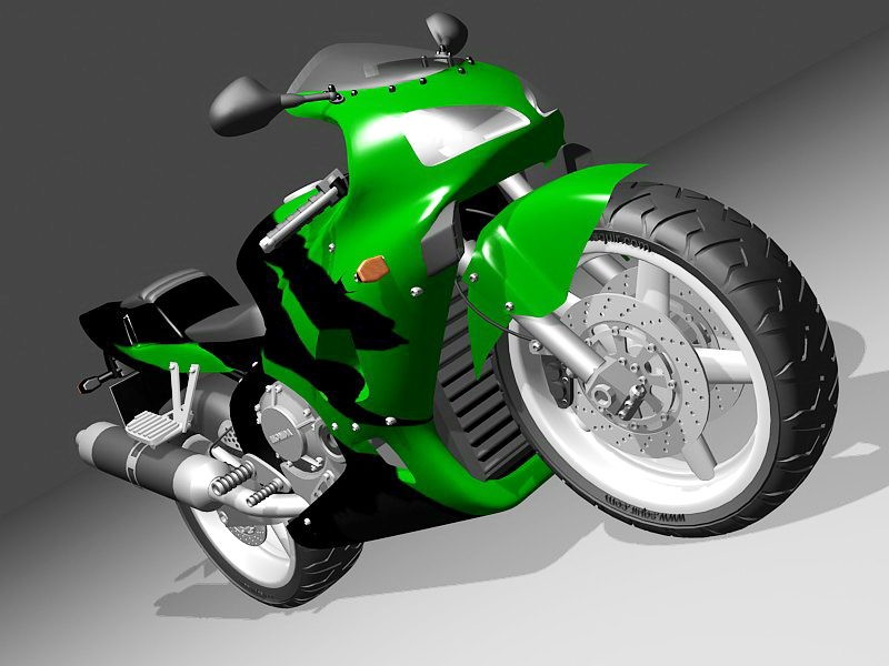 Honda CBR Sport Bike 3d rendering