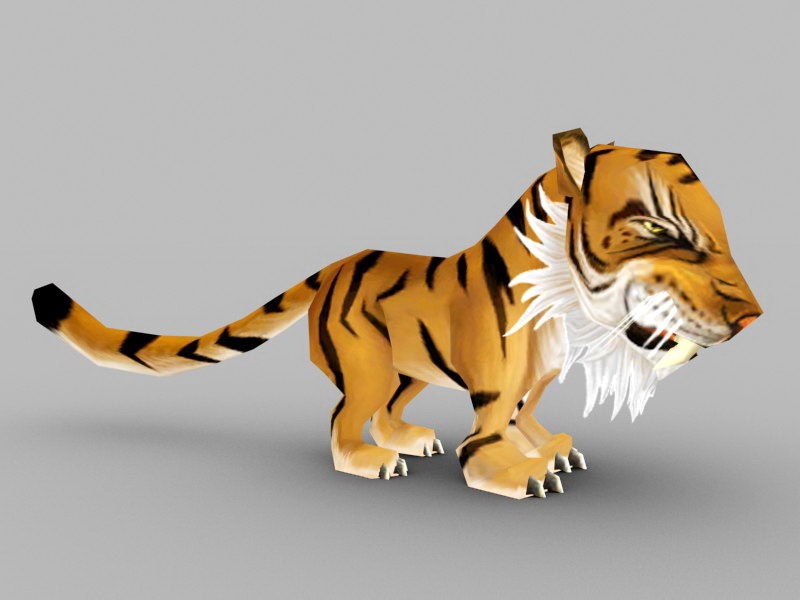 Bengal tiger 3d model - CadNav