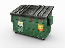 Old Dustbin 3d model preview