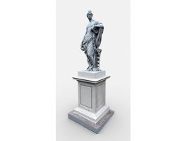 Apollo God Statue 3d model preview
