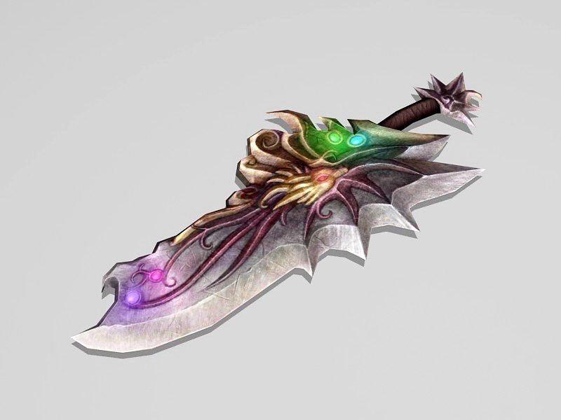 Magic Sword Weapon 3d rendering