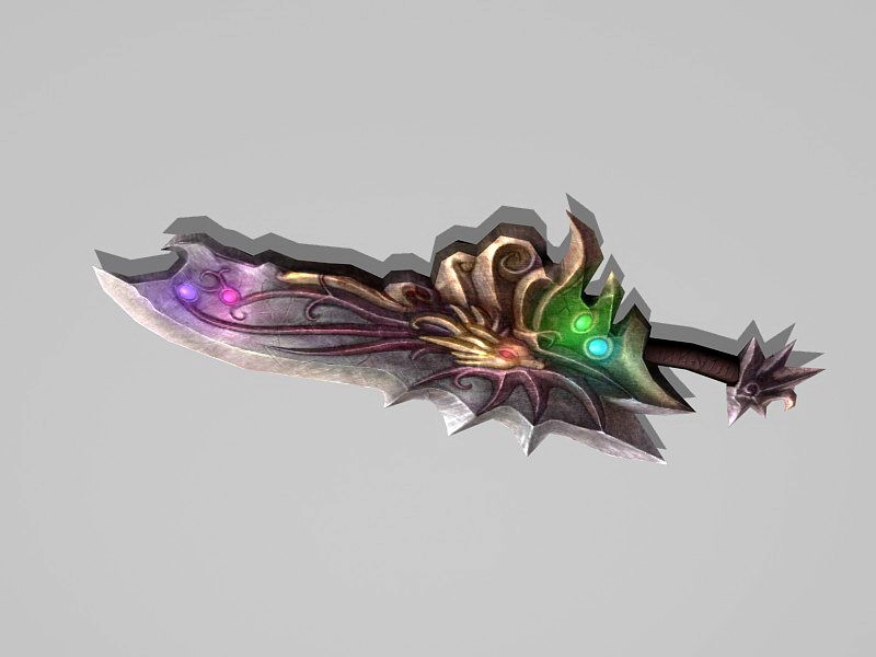 Magic Sword Weapon 3d rendering