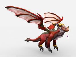 Red Dragon Queen Alexstrasza 3d model preview