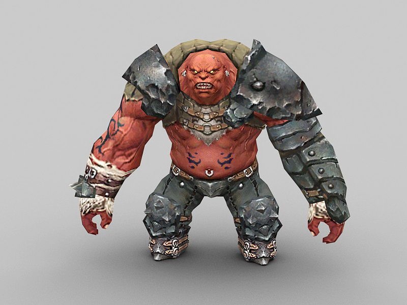 Ogre Warrior 3d rendering