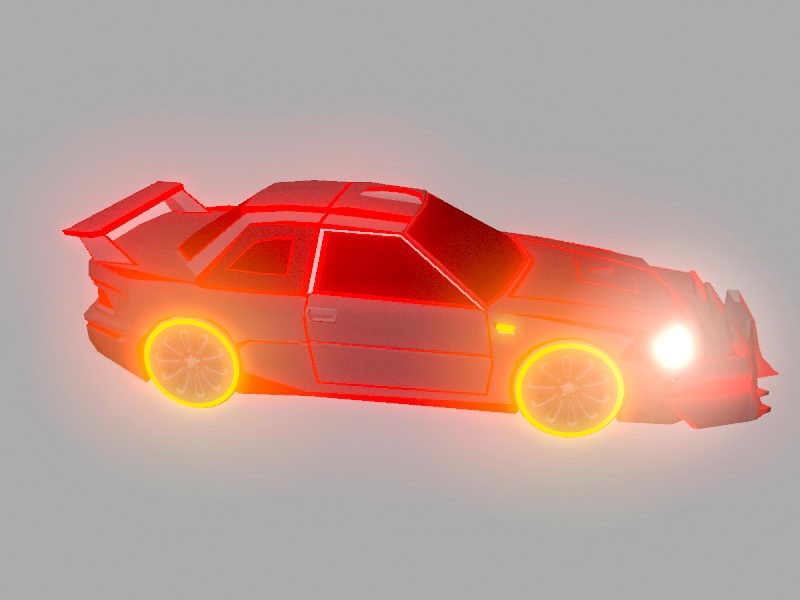 Ghost Rider Car 3d rendering