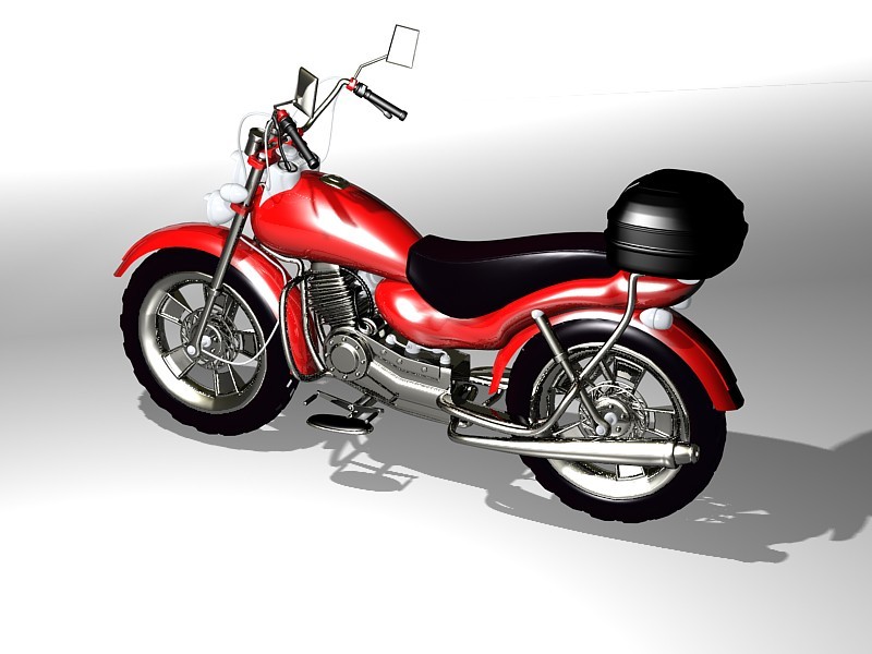 Red Motorcycle 3d rendering