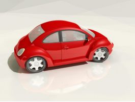 Red VW Beetle 3d preview