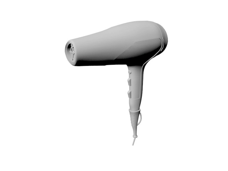 Small Hair Dryer 3d rendering