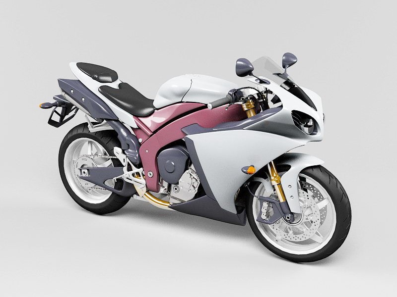 Cruiser Motorcycle 3d rendering