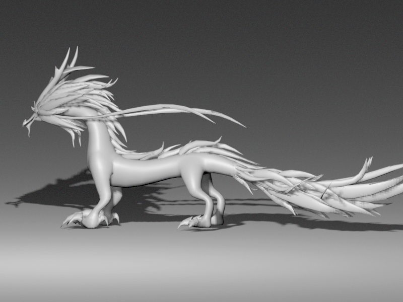 Eastern Dragon 3d rendering
