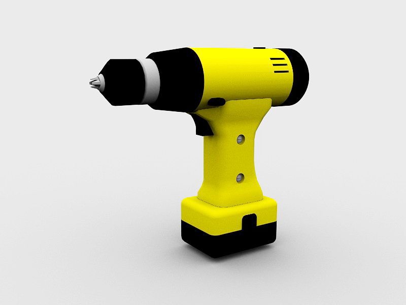 Cordless Drill 3d rendering