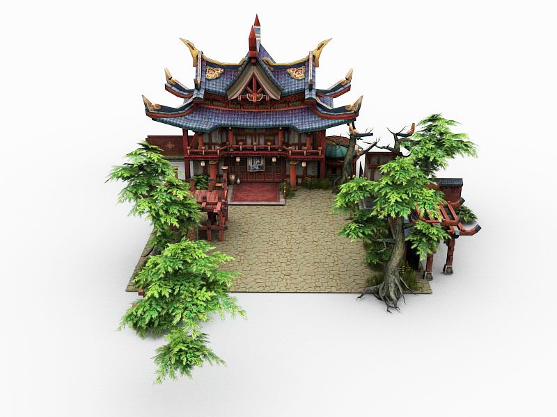 Temple of the City God 3d rendering