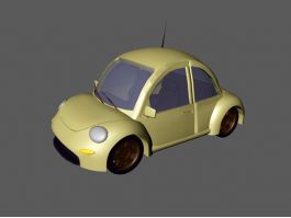 Volkswagen Beetle Cartoon Car 3d preview