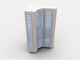 Triangle Office Building 3d model preview