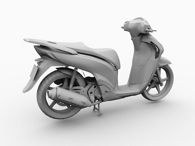 Motor Scooter 3d rendering